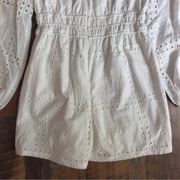 Yumi Kim Abigail Romper long sleeve white eyelet size XS - Picture 5 of 13